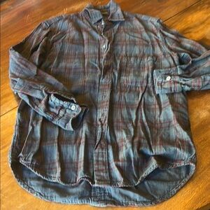 CP Shades Blue and Red Button Down Shirt Relaxed Fit